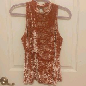 Rose Gold Velvet Arizona Tank Top